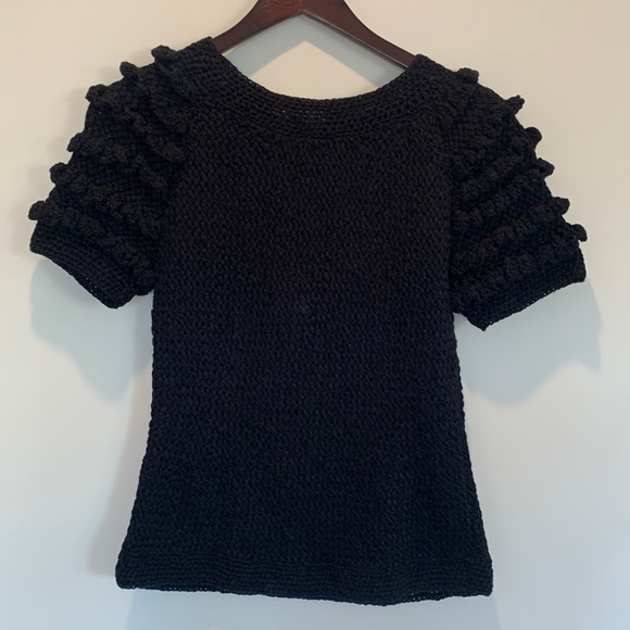 Exquisite black sweater with frills - Picture 4 of 7